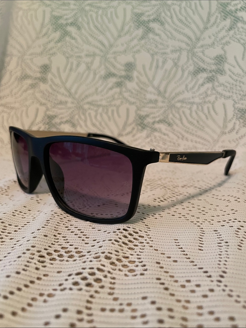 Ray-Ban Black Frame Sunglasses with Black Gradient Lenses